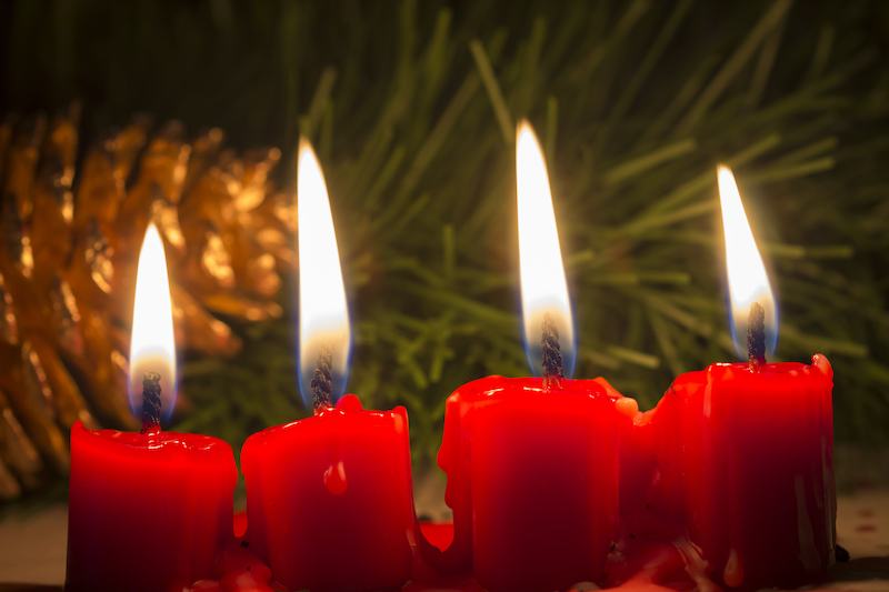 candles christmas church carol service