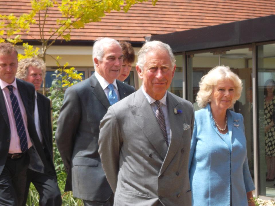 King Charles III by Tracey Bougourd at Les Bourgs Hospice in July 2012