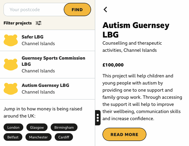 autism Guernsey children in need