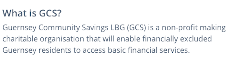 GCS Guernsey Community Savings 