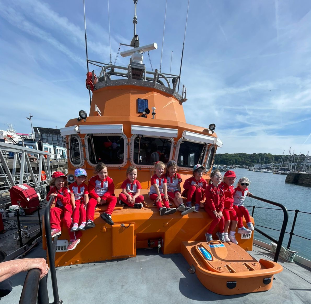 girls rainbows lifeboat