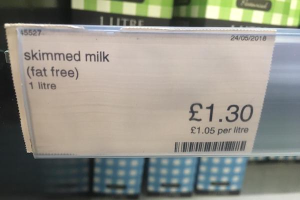 milk price December 2018