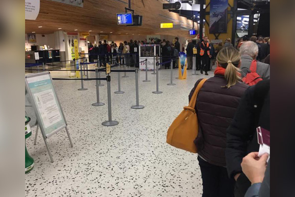 Guernsey airport security queues