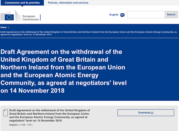 draft eu Brexit agreement