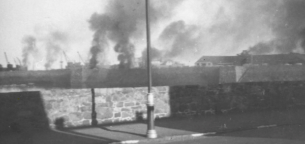 white rock bombing visit guernsey (occupation archive)