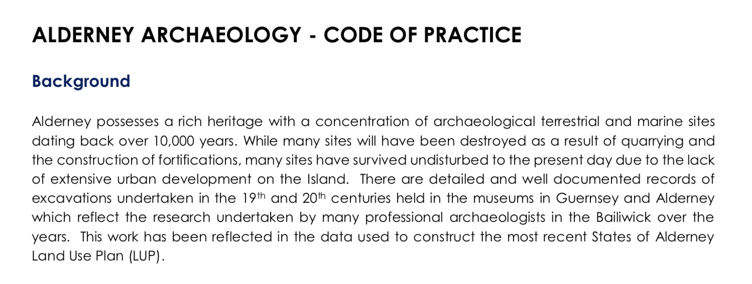 Alderney Archaeology 