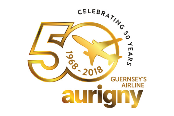Aurigny 50th Anniversary logo