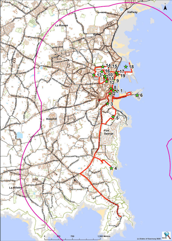 Tuk Tuk Guernsey route map