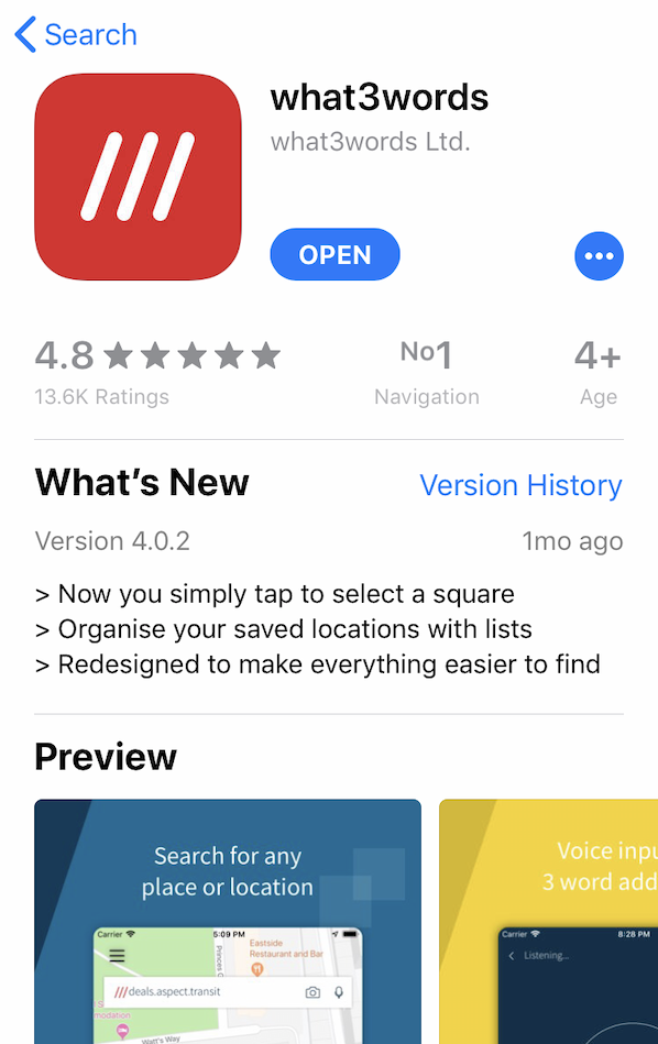 What3Words app