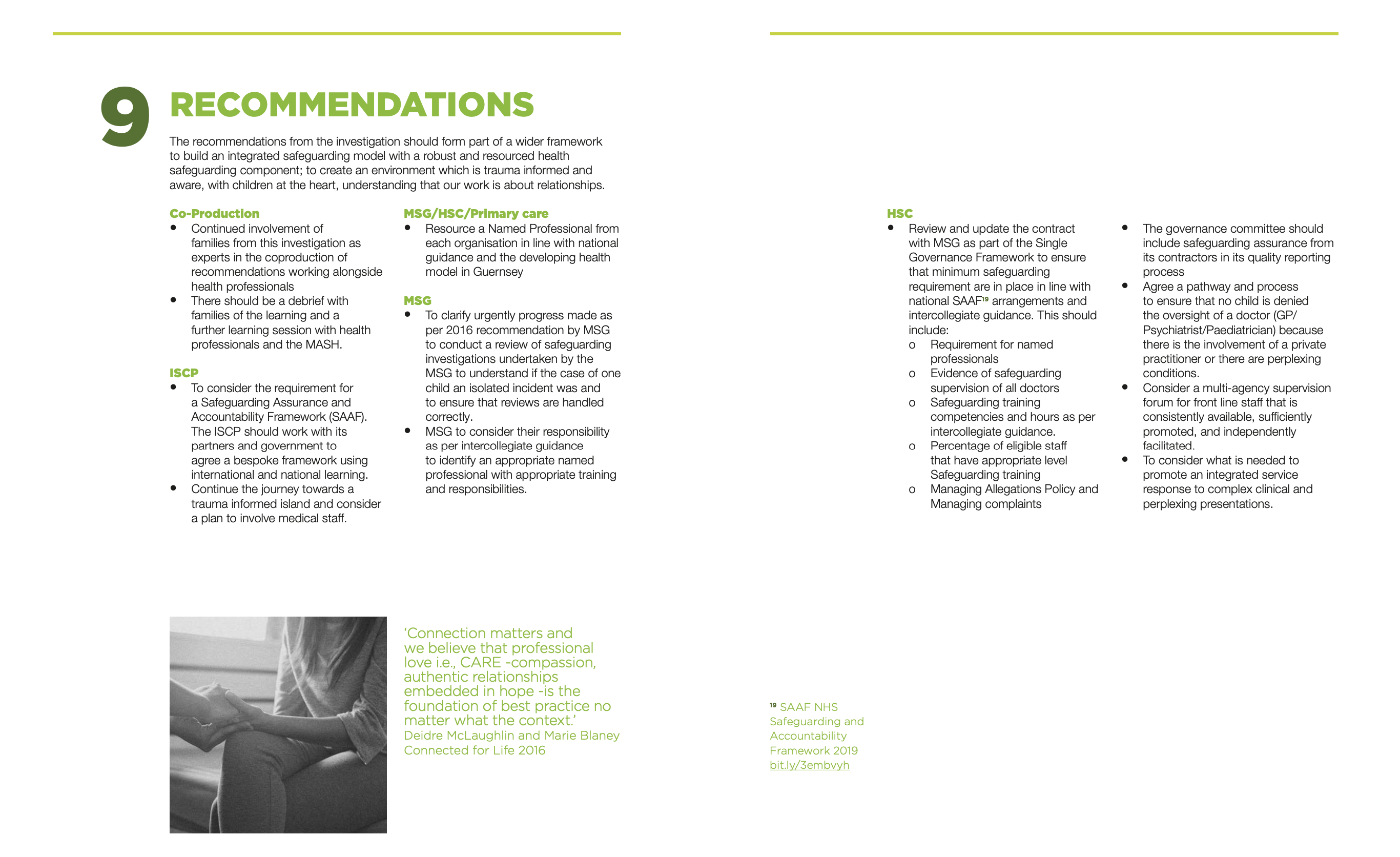 safeguarding recommendations
