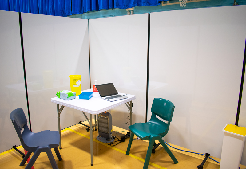 Beau Sejour Vaccine Centre Inside Booth
