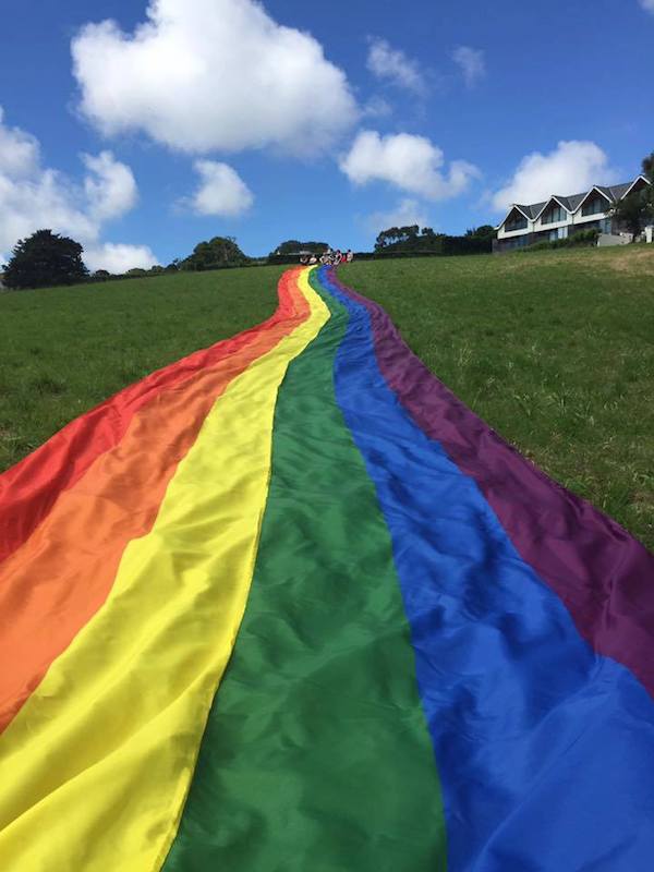 Liberate rainbow flag