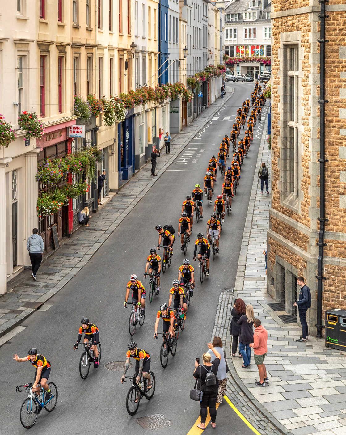 Departure from Guernsey Tour de Sez 2018, photo credit Chris George