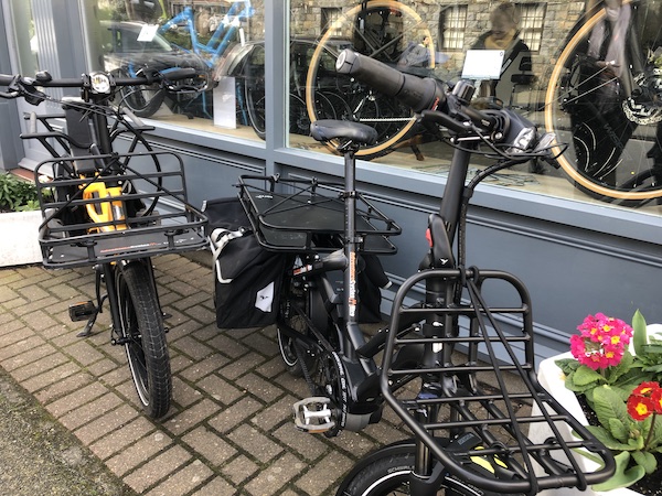 e-cargo bikes at Adventure Cycles
