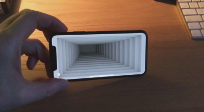 This remarkable optical illusion app turns the iPhone X into a 3D hole