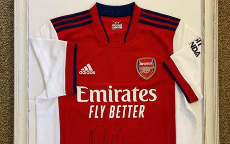 Signed Arsenal shirt for auction