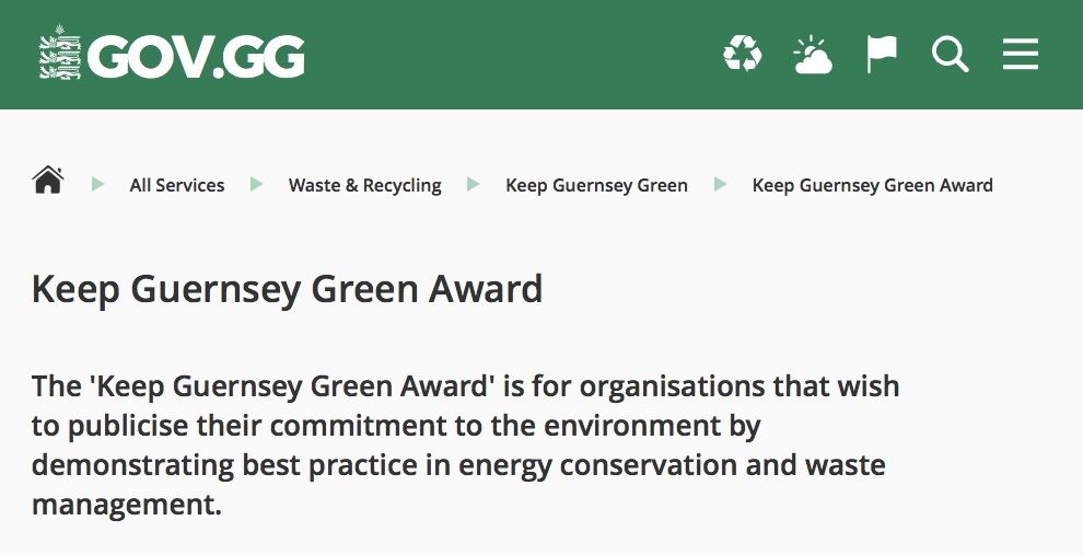 Galaxy Computers receive the Keep Guernsey Green Award