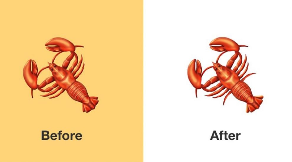 The lobster emoji has finally been corrected to show it has 10 legs