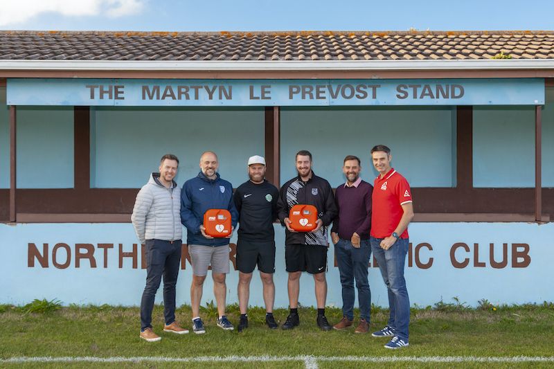 Three local businesses donate defibrillators to football clubs
