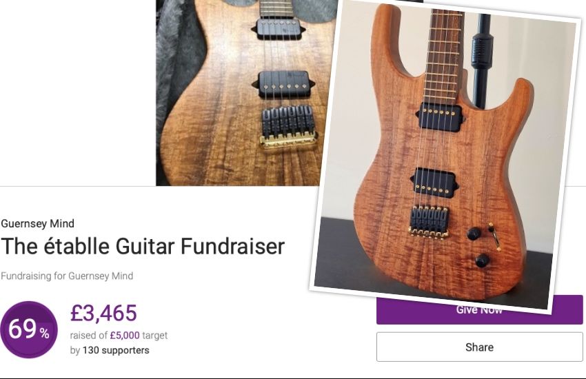Bespoke £3,000 guitar fundraiser for Guernsey Mind