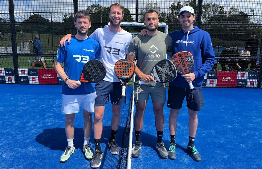 Visiting padel players show their class