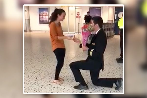 Pilot pops the question...after nine years!
