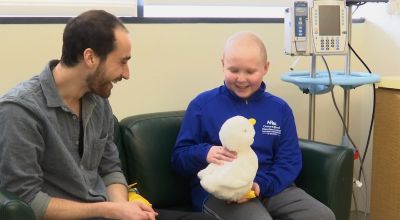 This robotic duck is designed to help comfort children with cancer