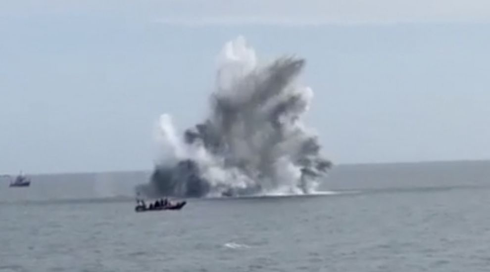 WATCH: Another wartime weapon detonated off White Rock Pier