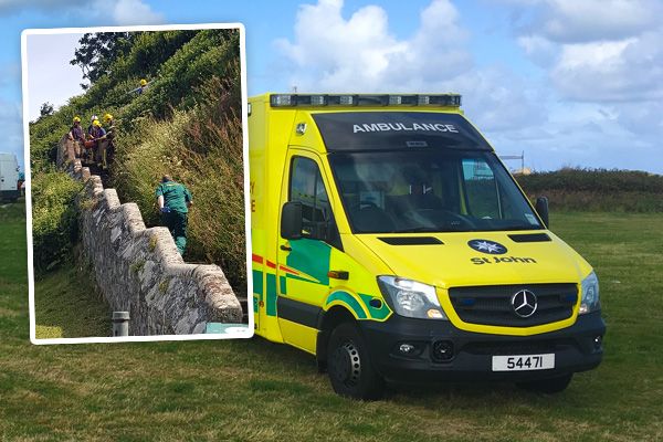 Teen falls on bunker at Cow's Horn and car crash rescue