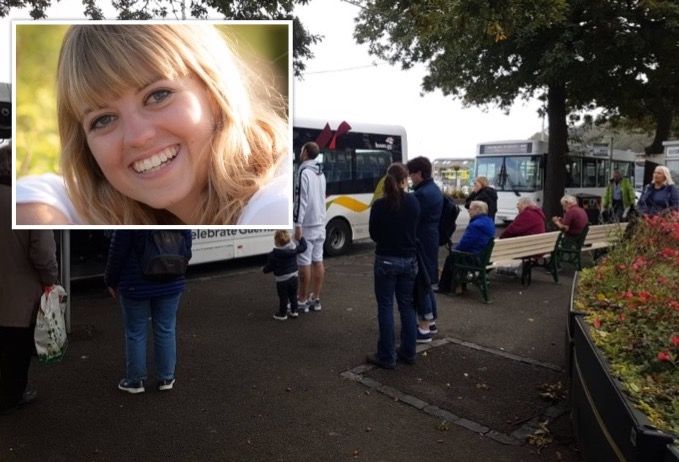 Georgie makes bus passengers smile