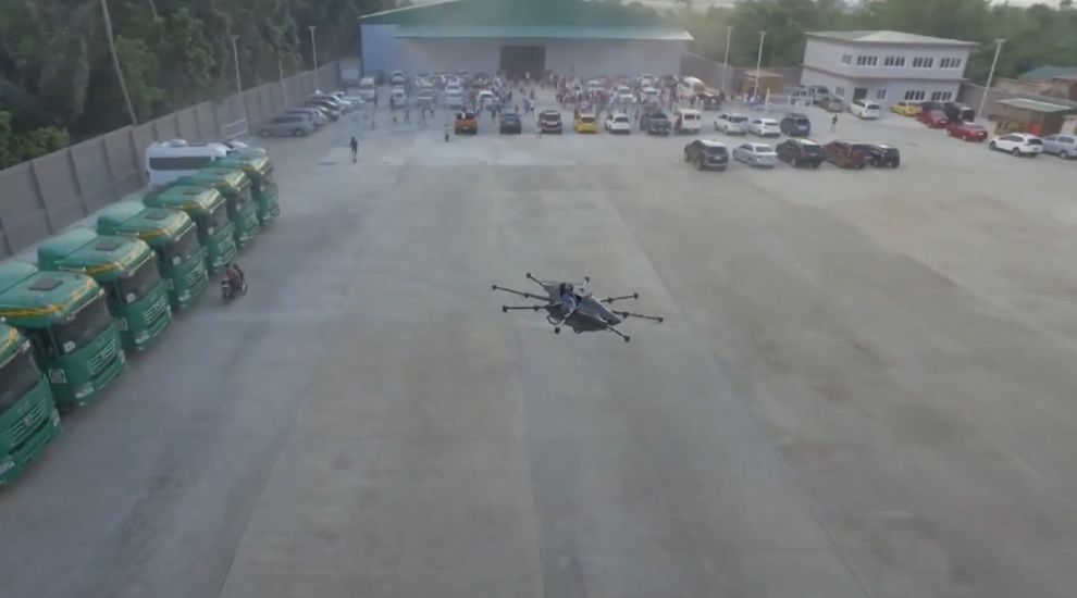 In Video: Inventor takes flight in electric drone