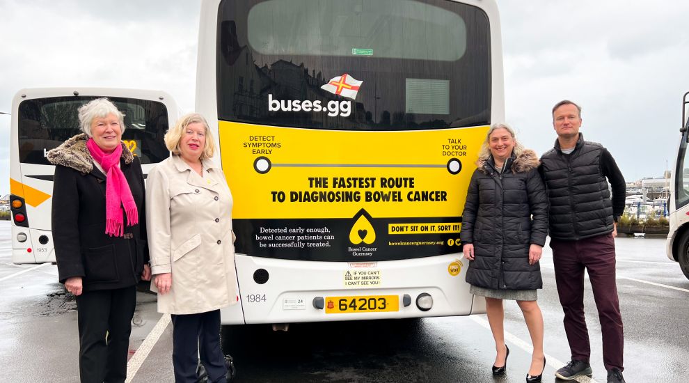 Bowel cancer campaign on buses