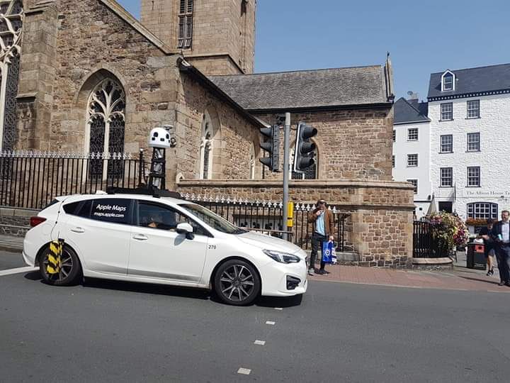 Street view car photographed Guernsey today