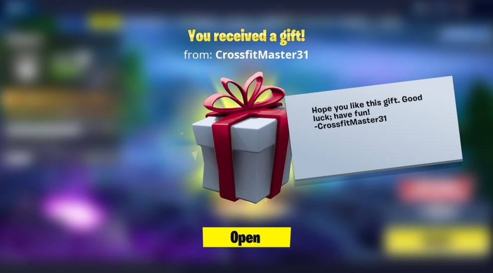 You can now gift Fortnite items to your friends