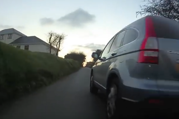 Near miss for cyclist featured on UK website