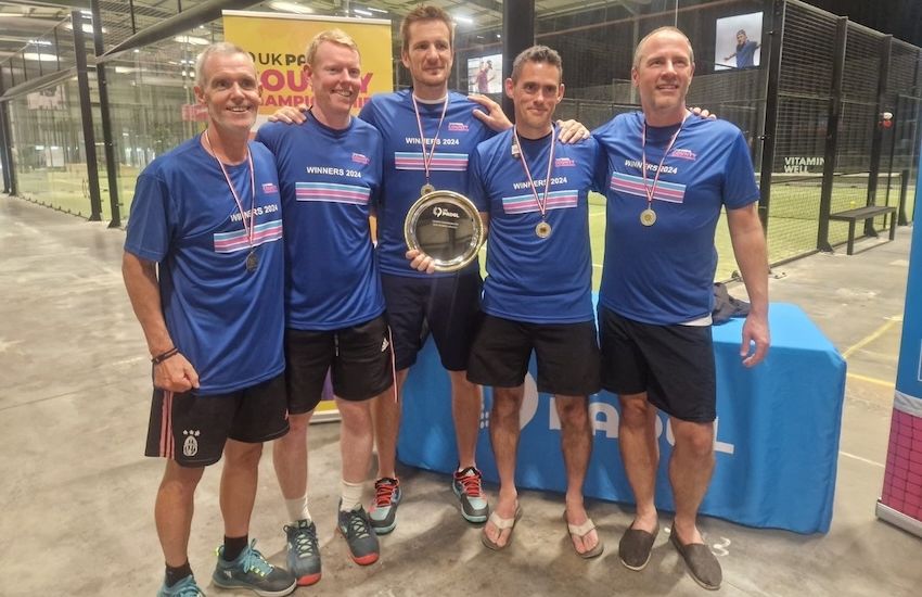 Men’s CI padel team win Over 40s county title