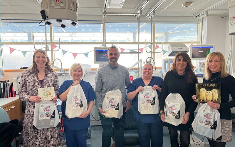 Book bags gifted to neonatal unit on world book day