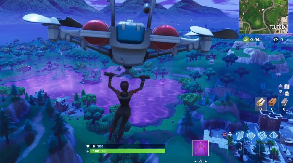 That weird cube on Fortnite melted in Loot Lake and made it bouncy