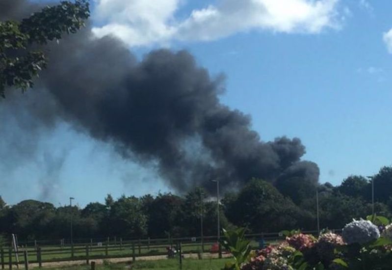 Large fire breaks out at Jersey park