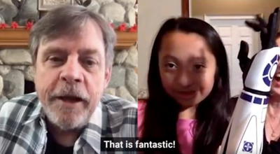 Girl, 11, receives R2-D2 ‘bionic arm’ and phone call from Mark Hamill