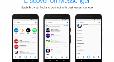 Facebook Messenger update adds Discover tab to find new chatbots