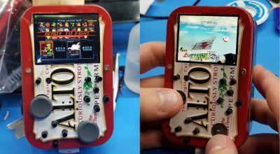 This former tin of breath mints is now a portable Nintendo Wii