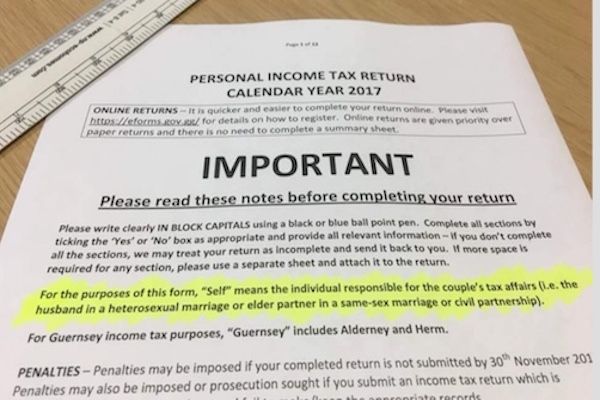 Tax form wording to finally change