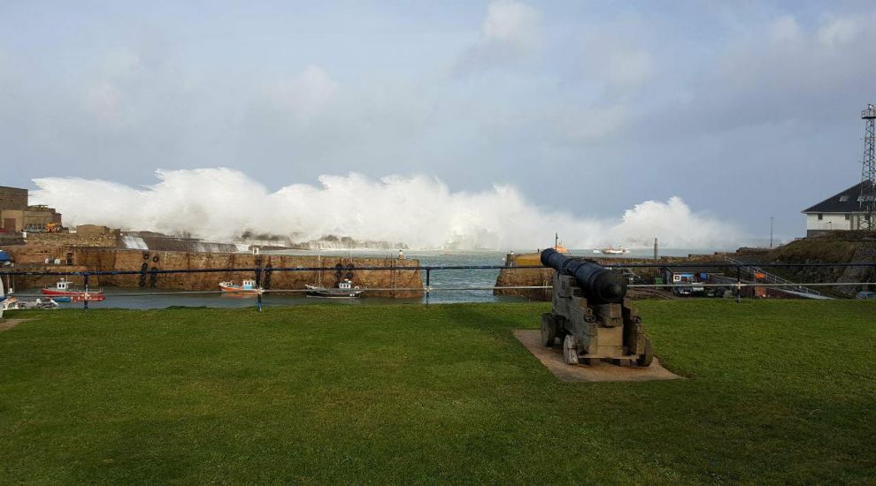 Storms smash into Alderney Breakwater