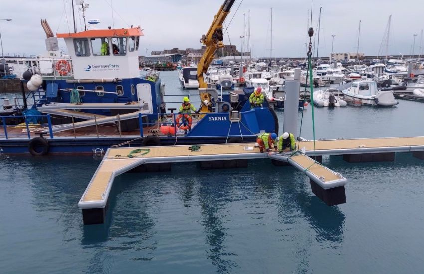 New pontoons in the Albert Marina