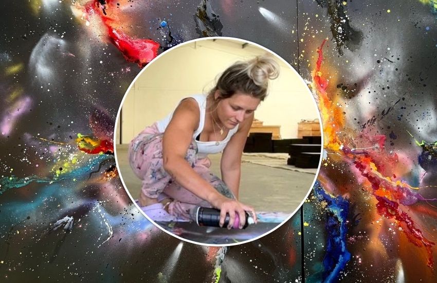 Local artist live streaming cosmos painting today