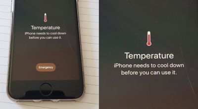 Heatwave causes iPhone handsets to display temperature warning screen