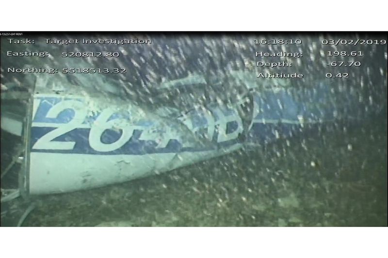 Underwater footage shows body in missing plane wreckage