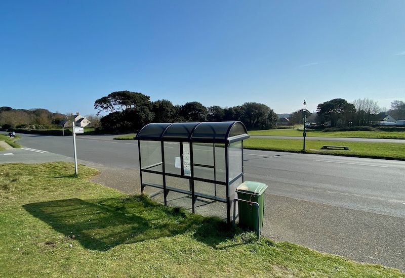Why did the bus shelter cross the road?