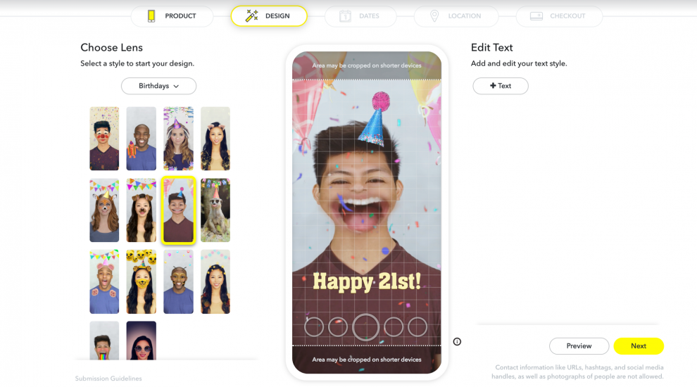 Snapchat introduces create your own Lens tool